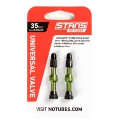 Stans NoTubes Presta Alloy Valve Stems 35mm Green