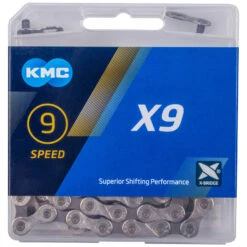 KMC X9 114 Link Chain 9 Speed -Schwalbe || Shimano || rockrider Shop k362912a83f43934f318bc3fd572bc96e
