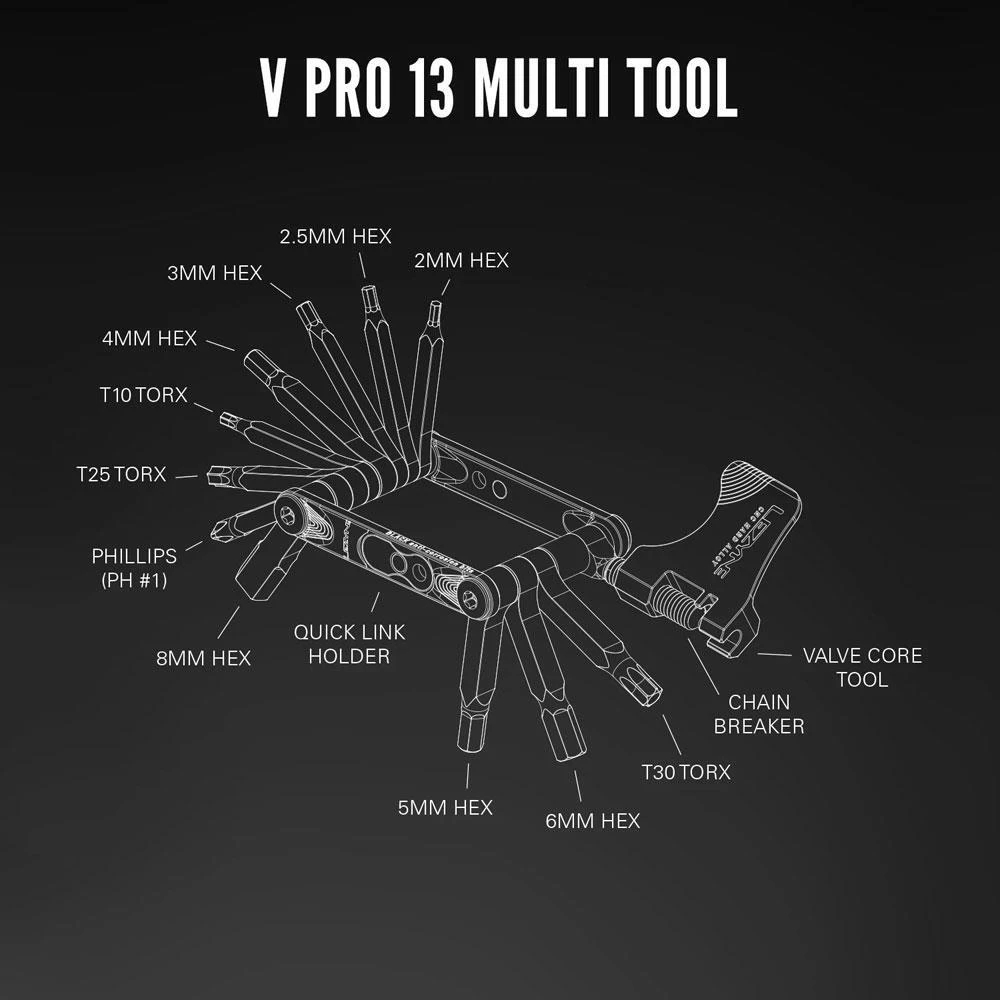 Lezyne V Pro 13 Compact Bicycle Multi Tool 5 Lezyne V Pro 13 Compact Bicycle Multi Tool - Image 3
