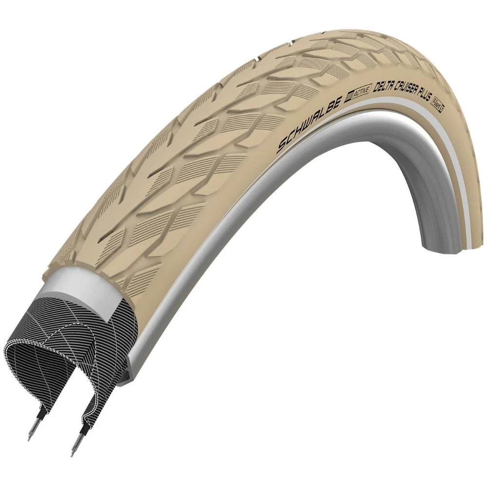 Schwalbe DELTA CRUISER PLUS PG 28 X 1 1/2 Creme Reflex Tyre 3 Schwalbe DELTA CRUISER PLUS PG 28 X 1 1/2 Creme Reflex Tyre