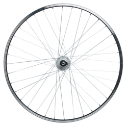Riverside 28" Hybrid Bike Front Wheel / Dynamo / Single-Walled / V-Brake / Screw - Black -Schwalbe || Shimano || rockrider Shop ke9e9788a3aa82f467cdcba8943548bdd